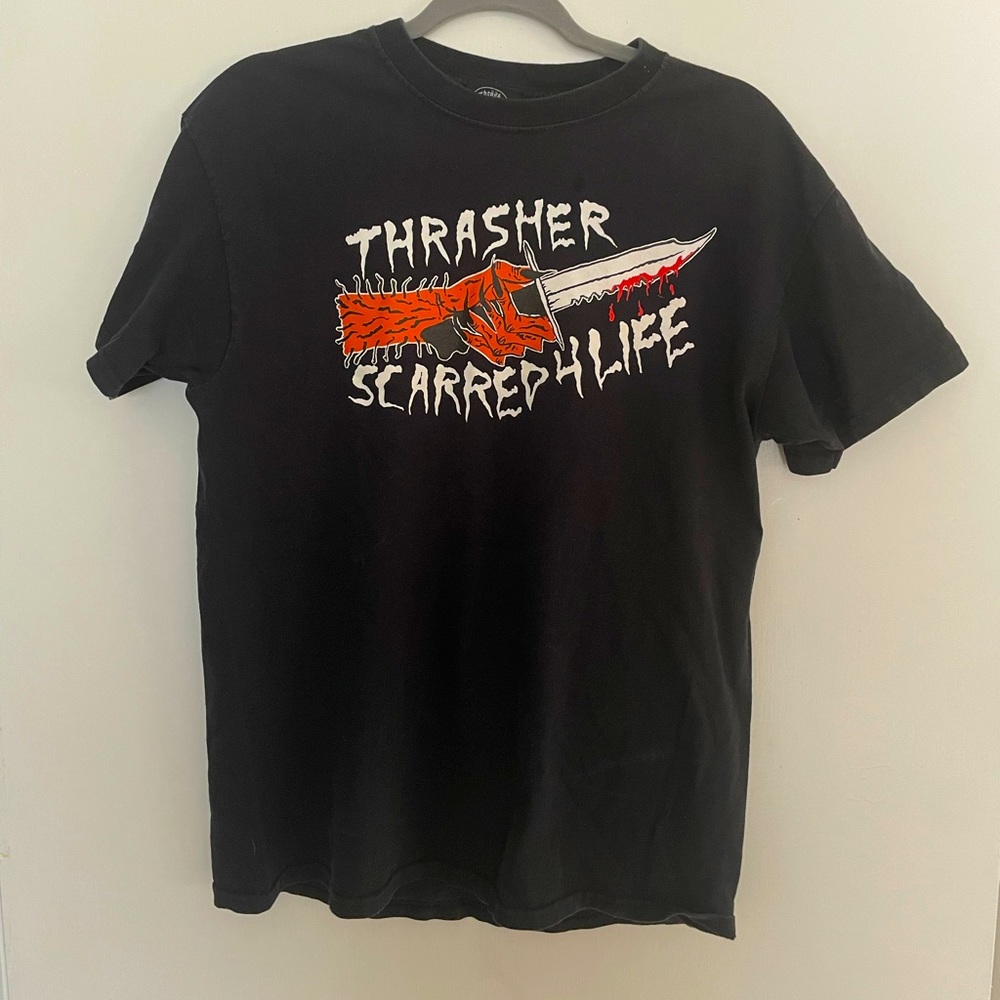 Men’s Thrasher “Scarred 4 Life” Graphic T-shirt #42